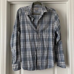 Vintage J. Crew Blue Plaid Button Down